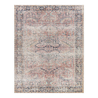 Hauteloom Rust Anahawan Distressed Washable Area Rug - 2'7