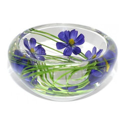 Blue Cosmo Flower Bowl - Home Decor