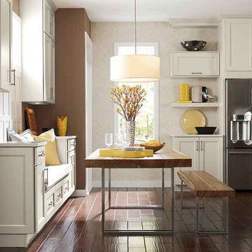Off White Cabinets in a Casual Kitchen