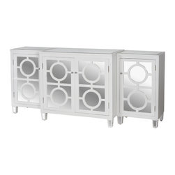Worlds Away Ava White Lacquer Buffet - Buffets And Sideboards