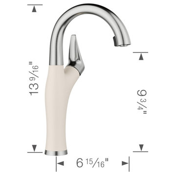 Blanco 526384 Artona 1.5 GPM 1 Hole Pull Down Bar Faucet - Soft White