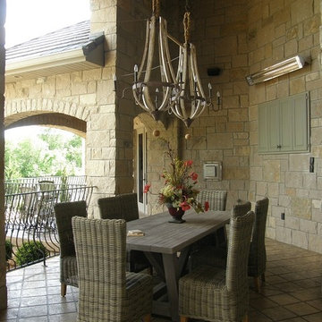 Victoria Natural Stone Veneer Outdoor Dining Area