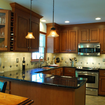Beautiful Kitchen Transformation Done In Alder With A Honey Stain