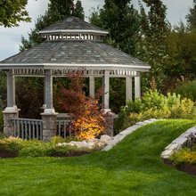 gazebo grass bridge
