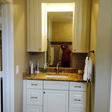 Reorganized bathroom space