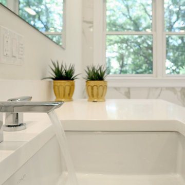 White and Wood Bathroom