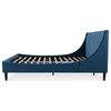 Aspen Vertical Tufted Headboard Platform Bed Set, Satin Teal Velvet, King