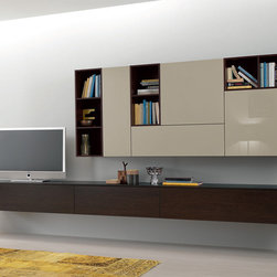 Modern Italian Wall Unit Exential Y18 by Spar - $4,365.00 - Entertainment Centers And Tv Stands