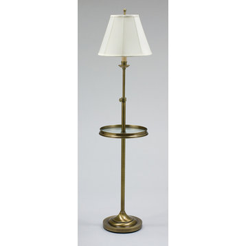 House of Troy CL202 1 Light Adjustable Floor Lamp - Antique Brass