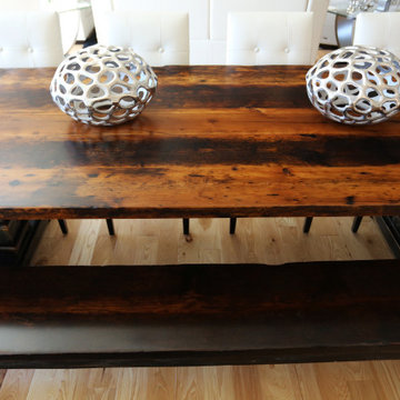 Reclaimed Wood (Rectangular) Pedestal Tables