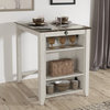 Linwood Wood Counter Height Dining Table with Charging Station, White