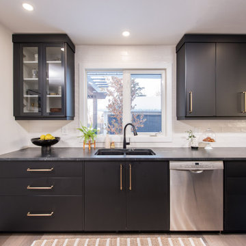 Dark and Moody Kitchen Reno in St. Albert
