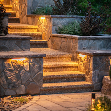 Luxury Backyard Retreat with Armour Stone & Water Feature | Genesis on the Lakes