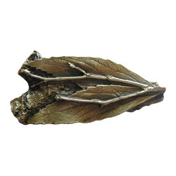Inviting Home Inc. - Leafy Twig Knobs, Antique-Style Brass - Cabinet And Drawer Knobs