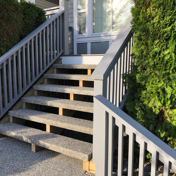 New Composite Deck and Aggregate Stair Stringer Rebuild + Paint