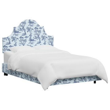 Red from Scalamandre by Cloth & Company Full Geneva Bed, Toile Blue