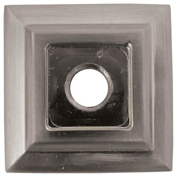Contemporary Square Cabinet Pull Backplates, Satin Nickel