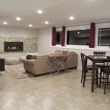 Refinished Basement - Cozy and Contemporary Entertainment Space & Playroom