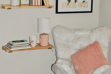 Cottage chic family room photo in Other