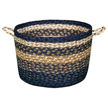 Light and Dark Blue/Mustard Utility Basket 8"x6"