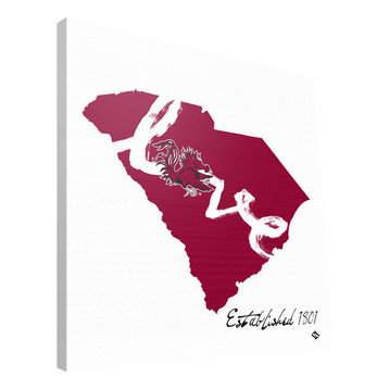 University of South Carolina Gamecocks Established Love Canvas Print, 12"x12"