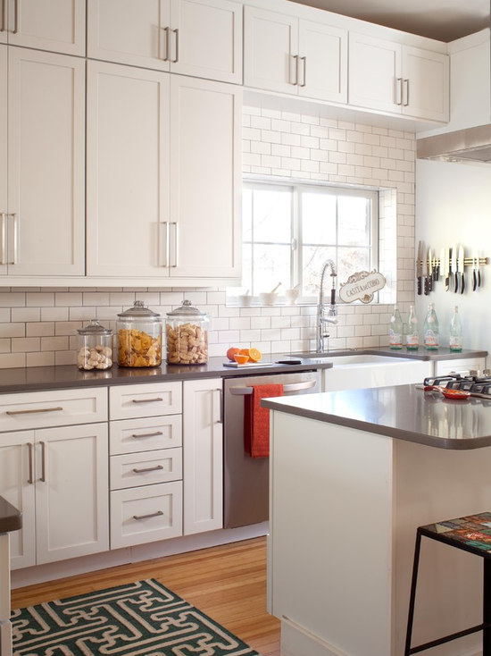 Grey Grout In White Tile Houzz