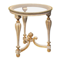 Inviting Home Inc. - Scottish Glass Top Table - Side Tables And End Tables