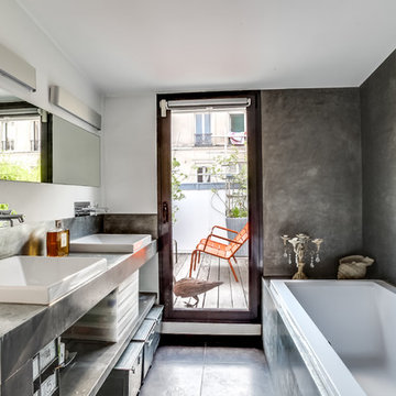 salle de bain sur les toits de Paris