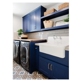 Boho Farmhouse - Transitional - Laundry Room - San Diego - by Alison ...