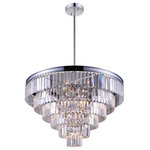 CWI LIGHTING - CWI LIGHTING 9969P30-15-601 15 Light Down Chandelier with Chrome finish - CWI LIGHTING 9969P30-15-601 15 Light Down Chandelier with Chrome finishThis breathtaking 15 Light Down Chandelier with Chrome finish is a beautiful piece from our Weiss Collection. With its sophisticated beauty and stunning details, it is sure to add the perfect touch to your décor.Collection: WeissFinish: ChromeMaterial: Metal (Stainless Steel)Crystals: K9 ClearHanging Method / Wire Length: Comes with 72" of rodsDimension(in): 18(H) x 30(Dia)Max Height(in): 90Bulb: (15)60W E12 Candelabra Base(Not Included)CRI: 80Voltage: 120Certification: ETLInstallation Location: DRYOne year warranty against manufacturers defect.