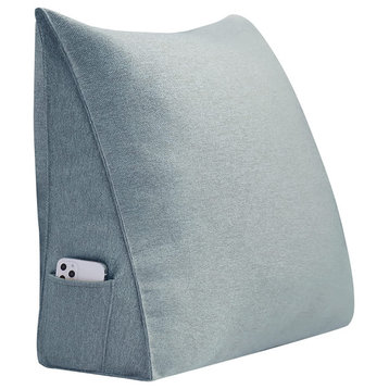 Back Rest Wedge Pillow Sofa Relax Pillow Chair Bed Back Support Pillow Gray