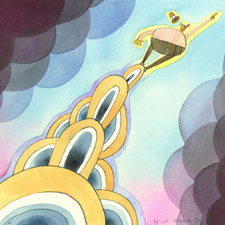 Pinnacle - Original Watercolor - Drawings And Illustrations