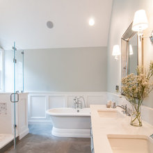 Brown wainscoting