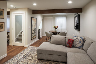 Basement - traditional basement idea in Portland