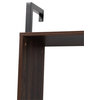 Baxton Studio Fariat Modern Brown Finished Wood Display Shelf with Desk
