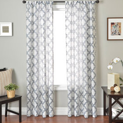 Blindsgalore Signature Drapery Panel: Penrose Sheer Burnout - Curtains