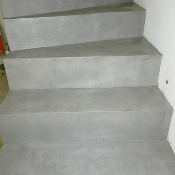 revetement beton cire sur escalier