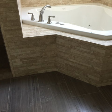Dark wood grain plank ceramic tile