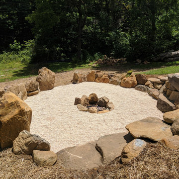 Ancient, Megalithic Sunken Fire Pit and Boulder Wall