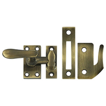 CF66U5 Window Lock, Casement Fastener, Medium, Antique Brass