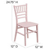 Set of 10 Kids Chair, Polycarbonate Construction With Slatted Back, Transparent, Pink