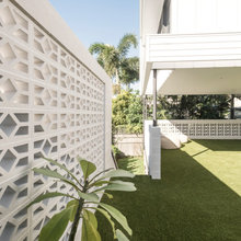 Breeze block wall
