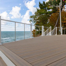 ALX Contemporary Cable Railing in Textured White - Stair Parts