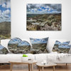 Clouds and Stones under Wild Clouds Landscape Printed Throw Pillow, 16"x16"