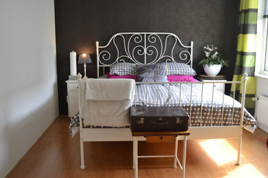 Example of a trendy bedroom design in Amsterdam