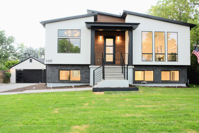 Inspiration for a 1950s exterior home remodel in Salt Lake City