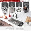 STYLISH 29" Double Bowl Undermount and Drop-in Stainless Steel Kitchen Sink