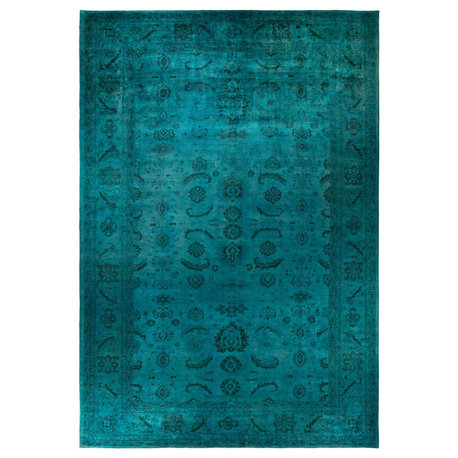 Vibrance, One-of-a-Kind Handmade Area Rug Blue, 12'6"x18'3"