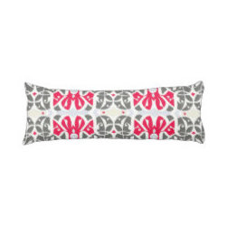 Pink and Gray Body Pillow - Decorative Pillows