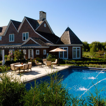 Long Grove, IL Swimming Pool with Raised Wall Water Feature